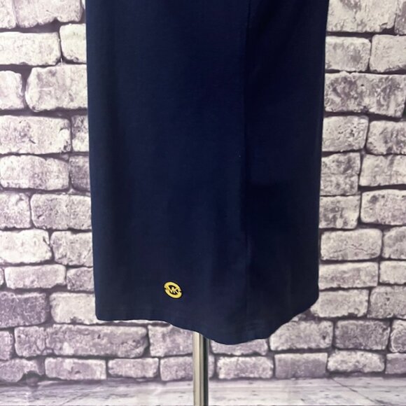 Michael Kors Navy Cold Shoulder Blouse Size L - Picture 4 of 8